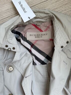 Burberry Beige Double-Breasted Trench Coat